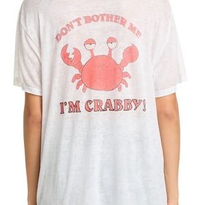 Womens Boyfriend "Crabby" Tee Optic White size XXL new with tags.